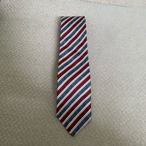 Christian Dior Red & Blue Striped Tie